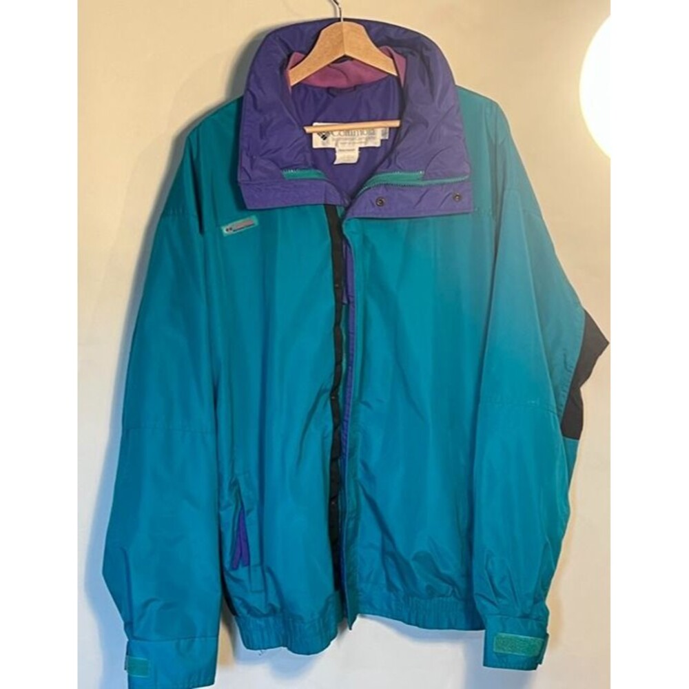 Vintage Columbia Bugaboo Radial Sleeve Ski Jacket Teal Purple